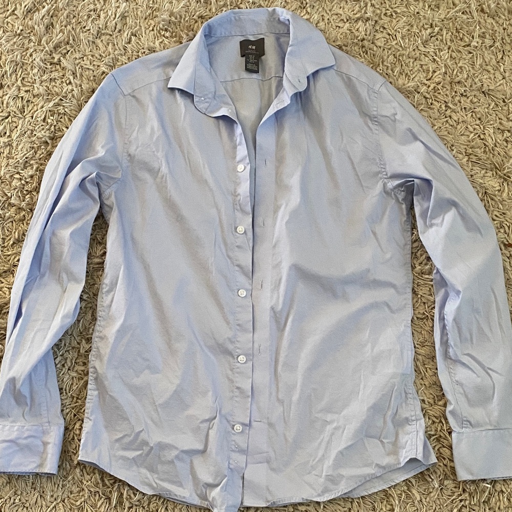 H&M Men's Sky Blue Dress Shirt